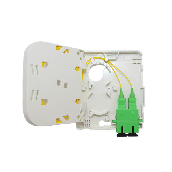 1 port type a fiber outlet box-Open View at Angle