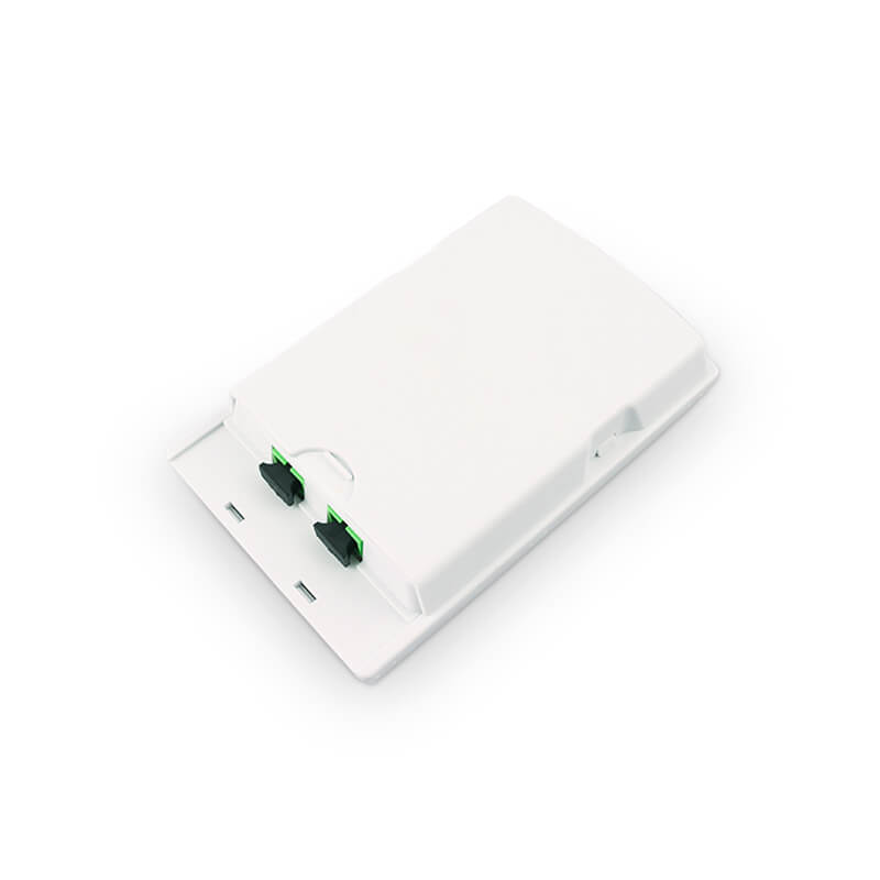 2 port type B fiber outlet box-front view