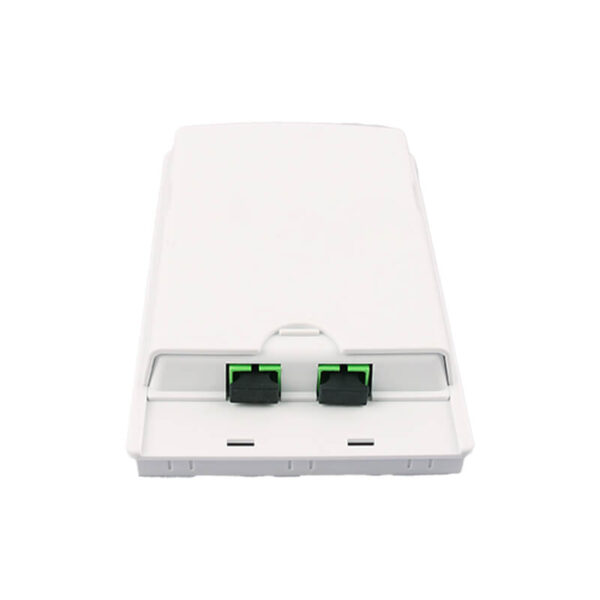 2 port type B fiber outlet box-side view