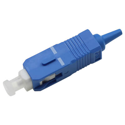Front view of SC/UPC 0.9mm simplex connector