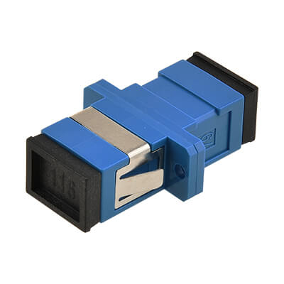 SC UPC Simplex Adapter with Flange Front View