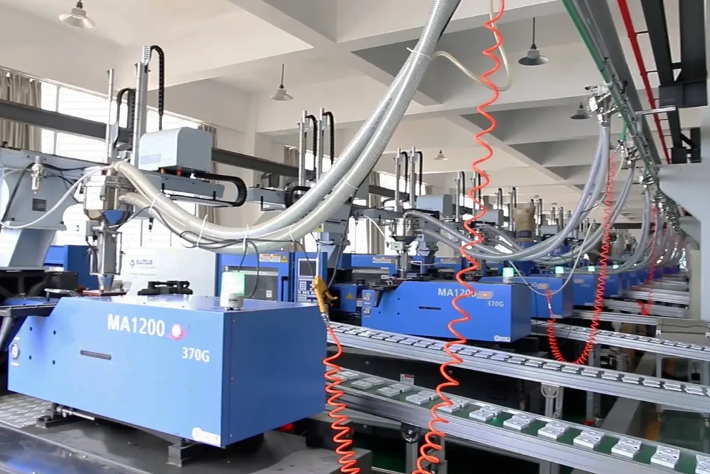 fiber optic outlet box plastic injection machine line