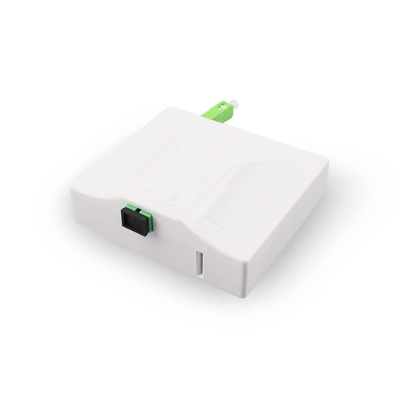 1 port type retractable pigtial fiber outlet box-front view