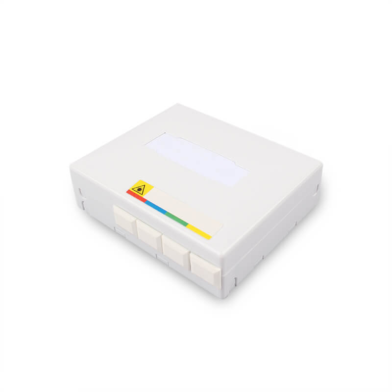 4 port type A fiber outlet box-front view