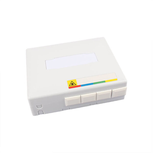 4 port type A fiber outlet box-Side view