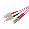 lc to sc multimode om4 fiber patch cable connector view