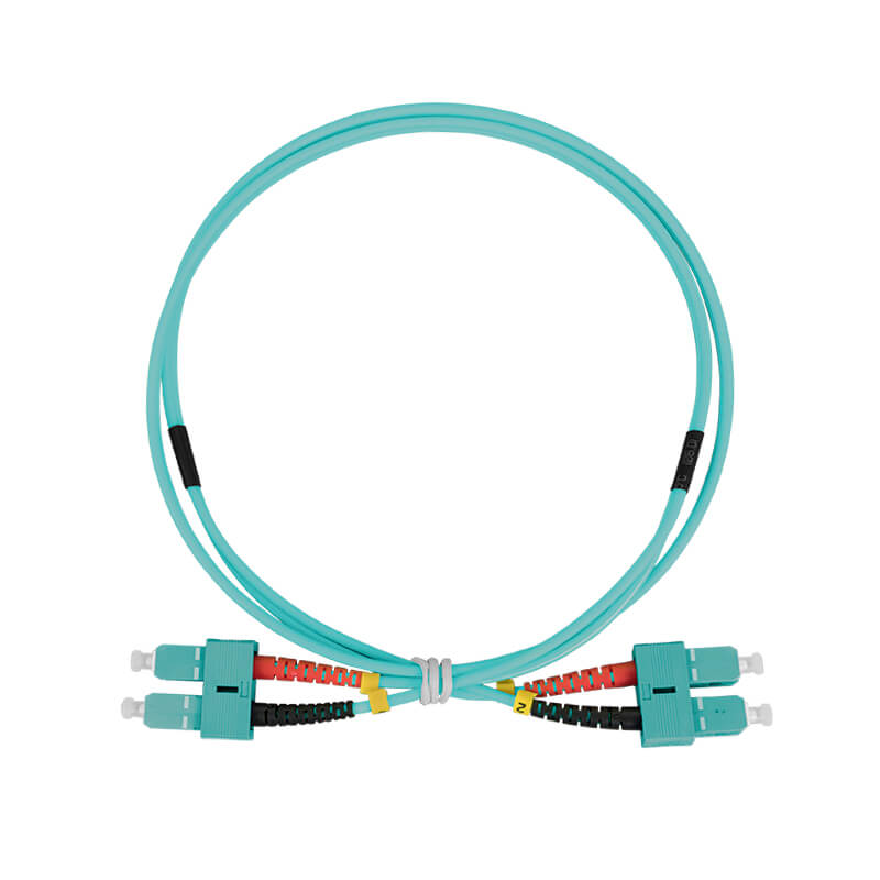 om3 sc to sc patch cable front view