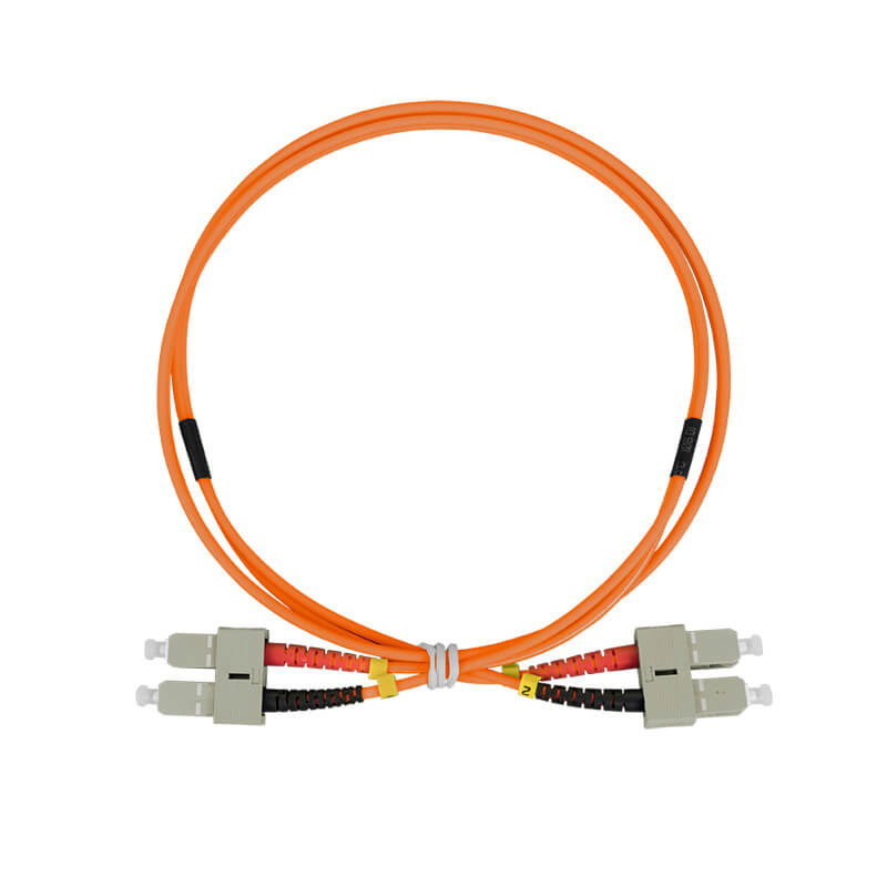 sc to sc multimode dx fiber cable front view