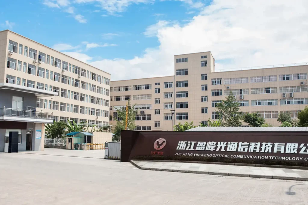 YingFeng fiber optic manufacturing factory in China — 40,000㎡ production area with in-house cable and connector assembly lines