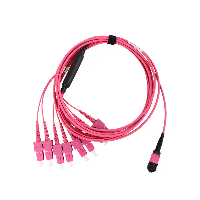 MPO to SC Breakout Patch Cable front view