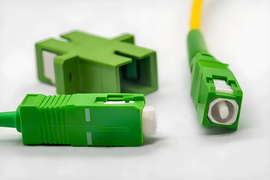 sc fiber optic connector close up