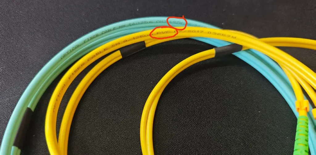 real photo about fiber optic pvc and LSZH