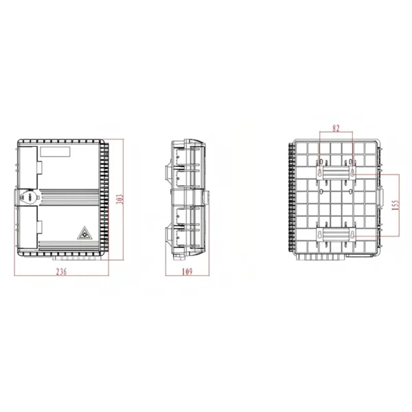 16 cores fiber distribution box a01- size