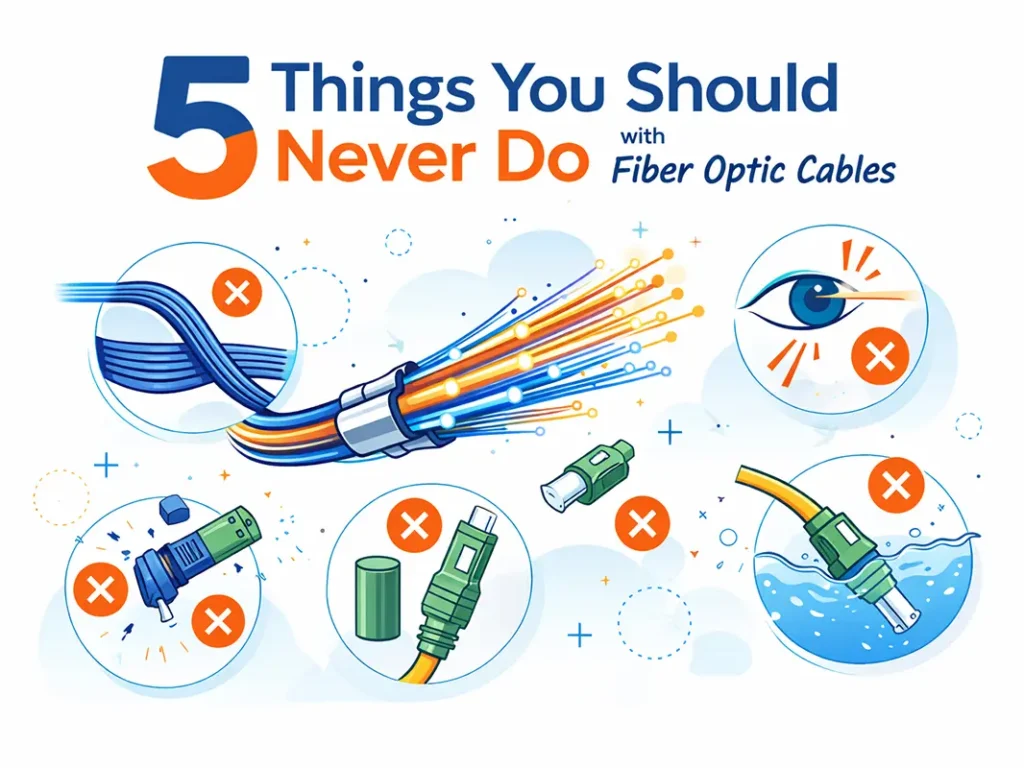 cinq erreurs de manipulation de la fibre optique infographie 1