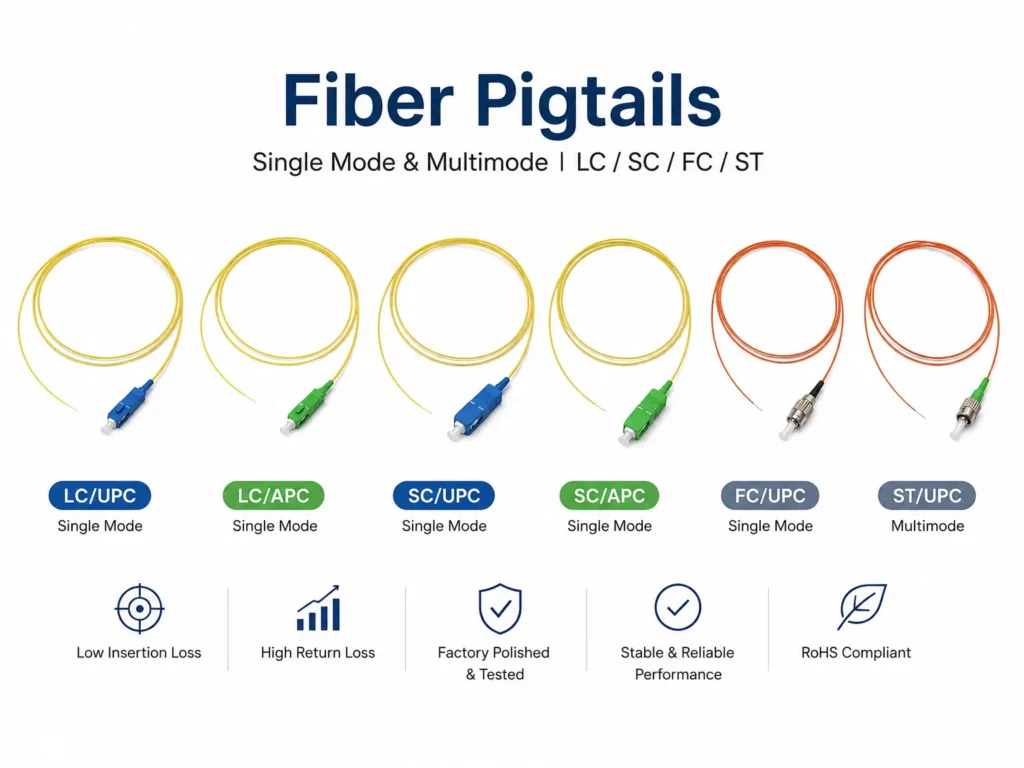 what is fiber pigtails