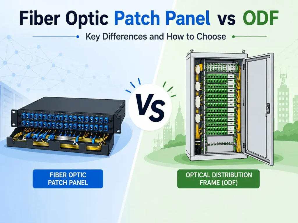 fiber optic patch panel vs odf