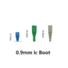 Capuchons pour connecteurs à fibre optique LC de 0,9 mm, disponibles en trois modèles avec leurs dimensions