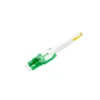 Connecteur à fibre optique Green LC APC Uniboot avec languette de retrait blanche