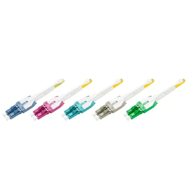 Connecteurs à fibre optique LC uniboot de 3,0 mm avec languettes de traction, disponibles en plusieurs couleurs
