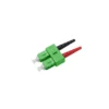 Connettore in fibra ottica duplex SC APC verde da 3,0 mm con cappucci rosso e nero