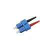 Connettore in fibra ottica duplex SC UPC blu da 3,0 mm con cappucci rosso e nero