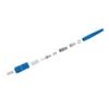 Vista esplosa dei componenti del connettore in fibra ottica monomodale blu SC UPC da 3,0 mm