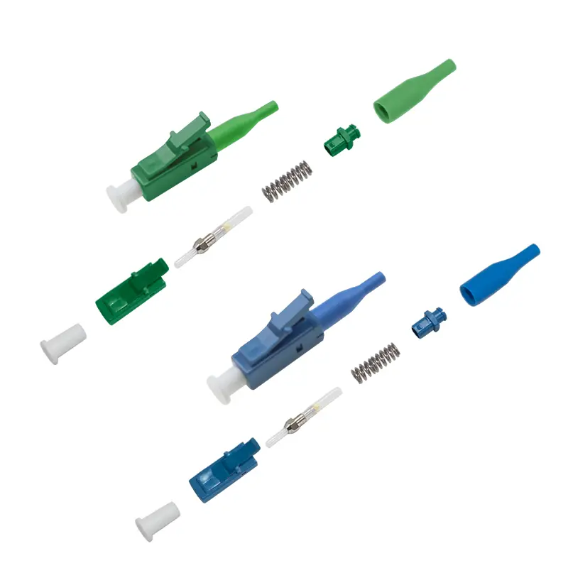 Componentes e peças de montagem para conectores de fibra óptica LC APC e UPC de 0,9 mm