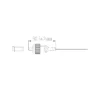 0.9mm FC single-mode fiber optic connector with threaded metal coupling nut