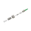 Exploded view of 0.9mm FC APC fiber optic connector components