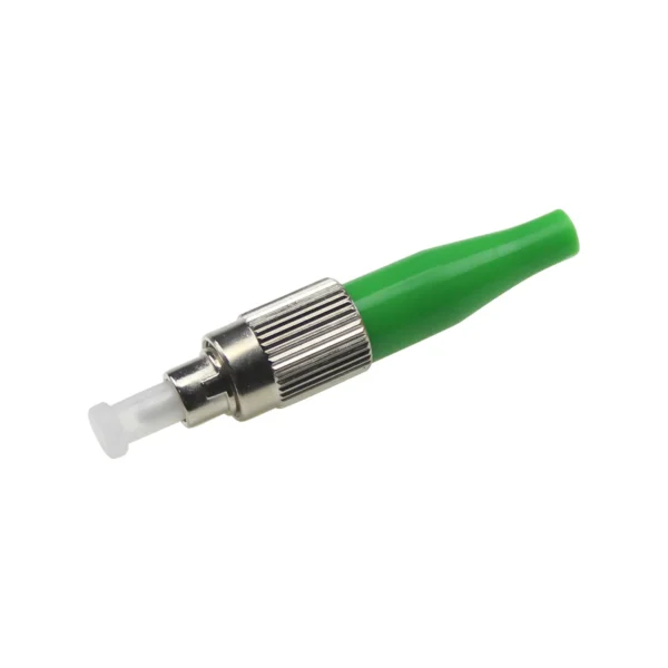 FC UPC single-mode fiber optic connector with green boot for 2.0mm or 3.0mm cable