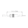 Dimension drawing of ST 0.9mm fiber optic connector with 46.5mm length