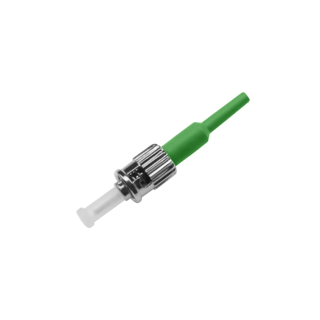Green ST APC 0,9 mm tek modlu fiber optik konektör