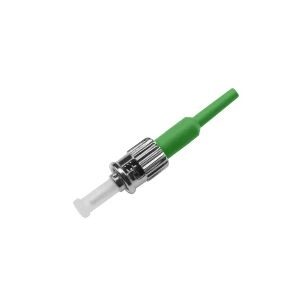 Green ST APC 0.9mm single-mode fiber optic connector