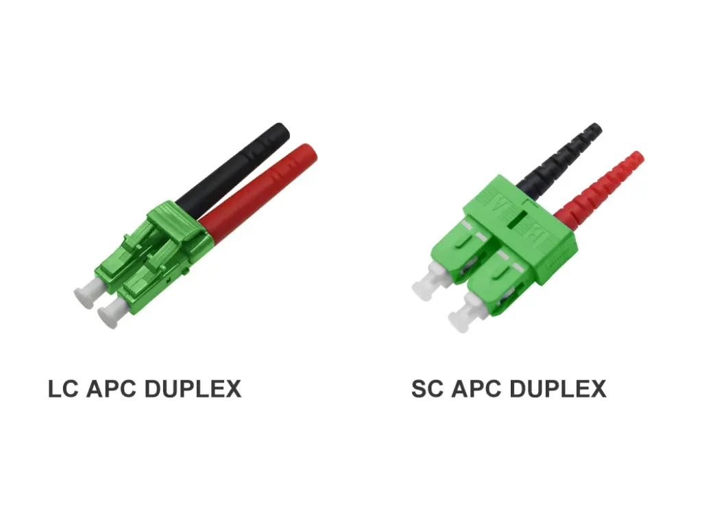 lc vs. sc apc-Duplex-Stecker – Nachbild